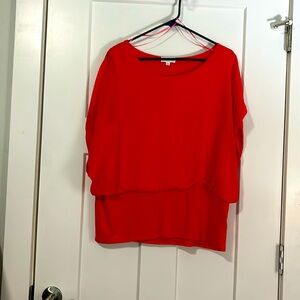 Joseph A lined tunic in  XL dark salmon in color